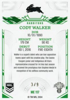 2023 NRL Traders Elite - Mojo Emerald #ME117 Cody Walker Back